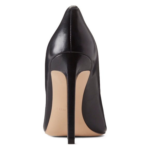 NINE WEST | Tatiana pointy toe leather pumps/heels black - Picture 3 of 16